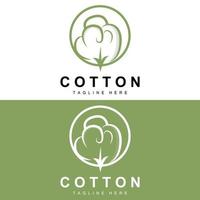 coton logo, doux coton fleur conception vecteur Naturel biologique les plantes vêtements matériaux et beauté textiles