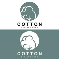 coton logo, doux coton fleur conception vecteur Naturel biologique les plantes vêtements matériaux et beauté textiles