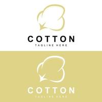 coton logo, doux coton fleur conception vecteur Naturel biologique les plantes vêtements matériaux et beauté textiles