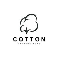 coton logo, doux coton fleur conception vecteur Naturel biologique les plantes vêtements matériaux et beauté textiles