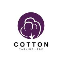 coton logo, doux coton fleur conception vecteur Naturel biologique les plantes vêtements matériaux et beauté textiles