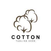 coton logo, doux coton fleur conception vecteur Naturel biologique les plantes vêtements matériaux et beauté textiles