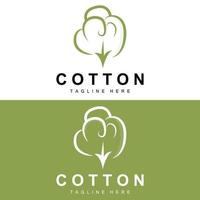 coton logo, doux coton fleur conception vecteur Naturel biologique les plantes vêtements matériaux et beauté textiles