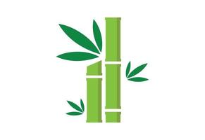 vert bambou jardin logo conception, vecteur conception modèle