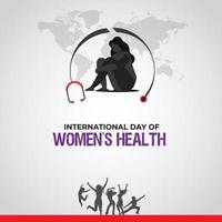 international journée de aux femmes santé. 12 février. modèle pour arrière-plan, bannière, carte, affiche. vecteur illustration.