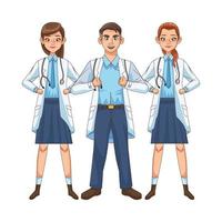 personnages de médecins professionnels vecteur