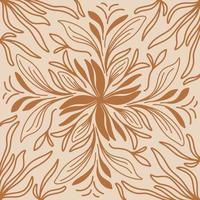 abstrait floral modèle griffonnage marron Couleur Contexte vecteur