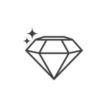 diamant ligne vecteur icône luxe conception modèle