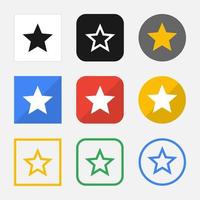 ensemble de étoile Icônes pour votre la toile site ou mobile app vecteur