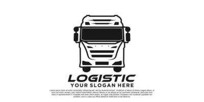 la logistique logo conception Créatif concept prime vecteur partie sept