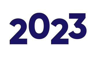 bleu 2023. salutation concept pour 2023 Nouveau année fête vecteur