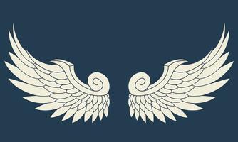 logo vectoriel icône ailes d'ange blanc