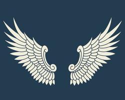 logo vectoriel icône ailes d'ange blanc
