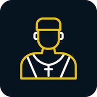 conception d'icône de vecteur de prêtre
