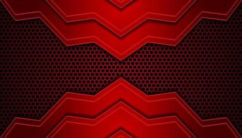 abstrait foncé rouge futuriste jeu Contexte avec une hexagone modèle , foncé rouge géométrique Contexte pour bannière ou hors ligne flux, jeu Contexte modèle vecteur