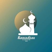 ramadhan kareem salutation carte. ramadhan kareem bannière conception. ramadhan moubarak. content saint Ramadan. mois de jeûne pour les musulmans. vecteur