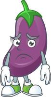 aubergine dessin animé personnage style vecteur