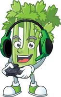 content céleri plante dessin animé personnage vecteur