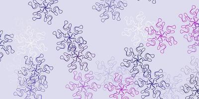 texture de doodle vecteur rose clair, bleu avec des fleurs.