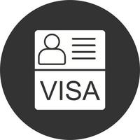 icône de vecteur de visa