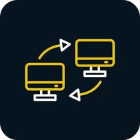 conception d'icône vectorielle de données transférées vecteur