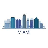 Skyline de Miami illustré sur fond vecteur