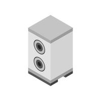 woofer isométrique illustré sur fond blanc vecteur