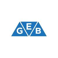 egb Triangle forme logo conception sur blanc Contexte. egb Créatif initiales lettre logo concept. vecteur