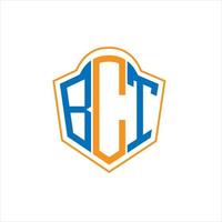 bct abstrait monogramme bouclier logo conception sur blanc Contexte. bct Créatif initiales lettre logo. vecteur