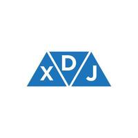dxj Triangle forme logo conception sur blanc Contexte. dxj Créatif initiales lettre logo concept. vecteur