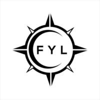 fyl abstrait La technologie cercle réglage logo conception sur blanc Contexte. fyl Créatif initiales lettre logo. vecteur