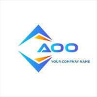 aoo abstrait La technologie logo conception sur blanc Contexte. aoo Créatif initiales lettre logo concept. vecteur