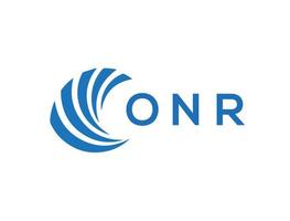 onr lettre logo conception sur blanc Contexte. onr Créatif cercle lettre logo concept. onr lettre conception. vecteur