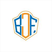 bjf abstrait monogramme bouclier logo conception sur blanc Contexte. bjf Créatif initiales lettre logo. vecteur