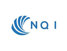 nqi lettre logo conception sur blanc Contexte. nqi Créatif cercle lettre logo concept. nqi lettre conception. vecteur