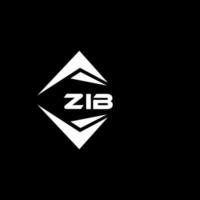 zib abstrait La technologie logo conception sur noir Contexte. zib Créatif initiales lettre logo concept. vecteur