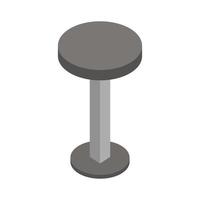 tabouret isométrique illustré sur fond blanc vecteur