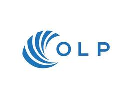 olp lettre logo conception sur blanc Contexte. olp Créatif cercle lettre logo concept. olp lettre conception. vecteur