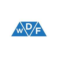 dwf Triangle forme logo conception sur blanc Contexte. dwf Créatif initiales lettre logo concept. vecteur