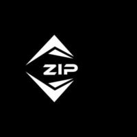 Zip *: français abstrait La technologie logo conception sur noir Contexte. Zip *: français Créatif initiales lettre logo concept. vecteur