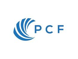 pcf lettre logo conception sur blanc Contexte. pcf Créatif cercle lettre logo concept. pcf lettre conception. vecteur