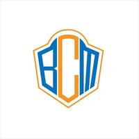 bcm abstrait monogramme bouclier logo conception sur blanc Contexte. bcm Créatif initiales lettre logo. vecteur