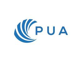 pua lettre logo conception sur blanc Contexte. pua Créatif cercle lettre logo concept. pua lettre conception. vecteur