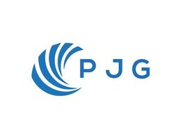 pjg lettre logo conception sur blanc Contexte. pjg Créatif cercle lettre logo concept. pjg lettre conception. vecteur