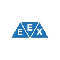 ex Triangle forme logo conception sur blanc Contexte. ex Créatif initiales lettre logo concept. vecteur