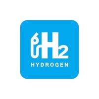 hydrogène remplissage gaz station icône symbole, éco amical véhicule concept. vecteur