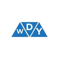 dwy Triangle forme logo conception sur blanc Contexte. dwy Créatif initiales lettre logo concept. vecteur