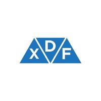 dxf Triangle forme logo conception sur blanc Contexte. dxf Créatif initiales lettre logo concept. vecteur