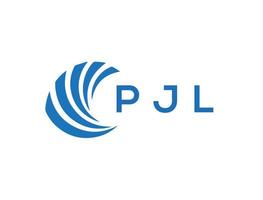 pjl lettre logo conception sur blanc Contexte. pjl Créatif cercle lettre logo concept. pjl lettre conception. vecteur