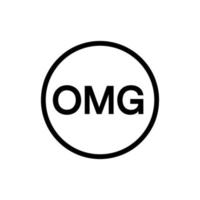 OMG réseau OMG pièce de monnaie icône isolé sur blanc Contexte. vecteur